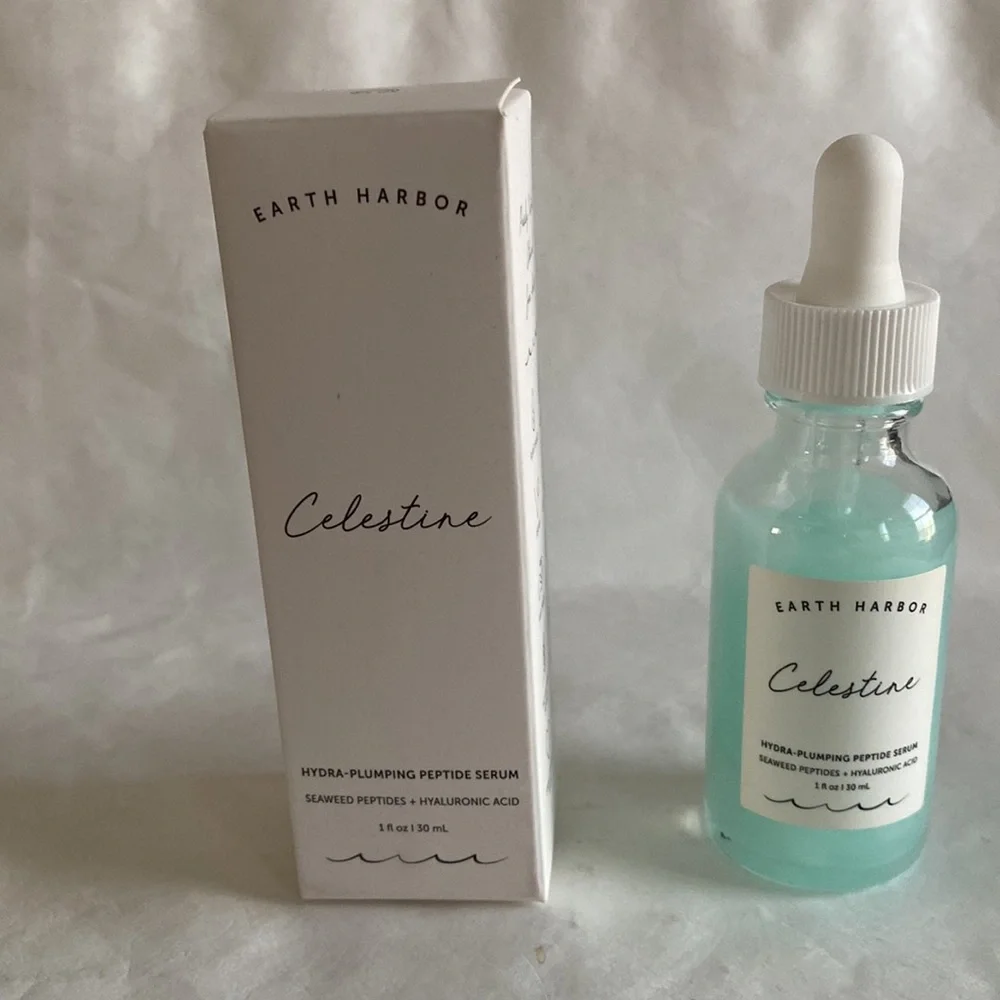 EARTH HARBOR CELESTINE Hydra-Plumping Peptide Serum 1oz $45 NIB CLEAN BEAUTY